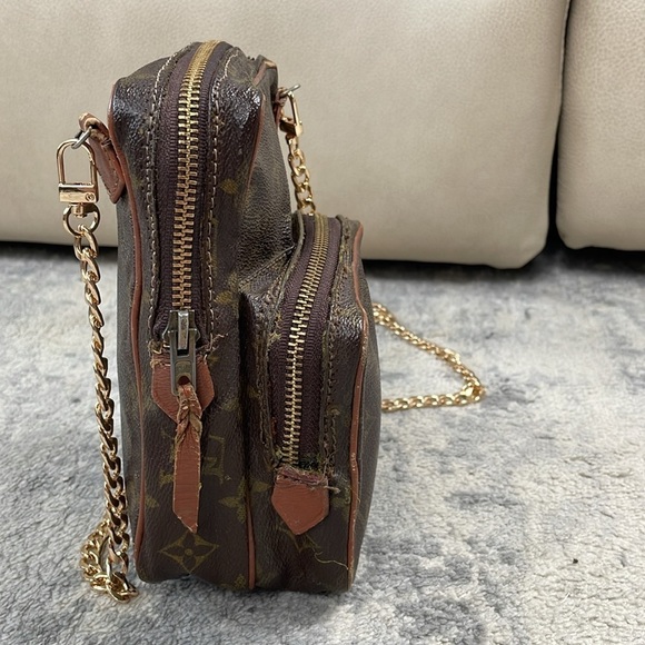 Louis Vuitton Monogram Mini Amazon Bag Crossbody Detachable Chain Strap Two Zip - Picture 3 of 17